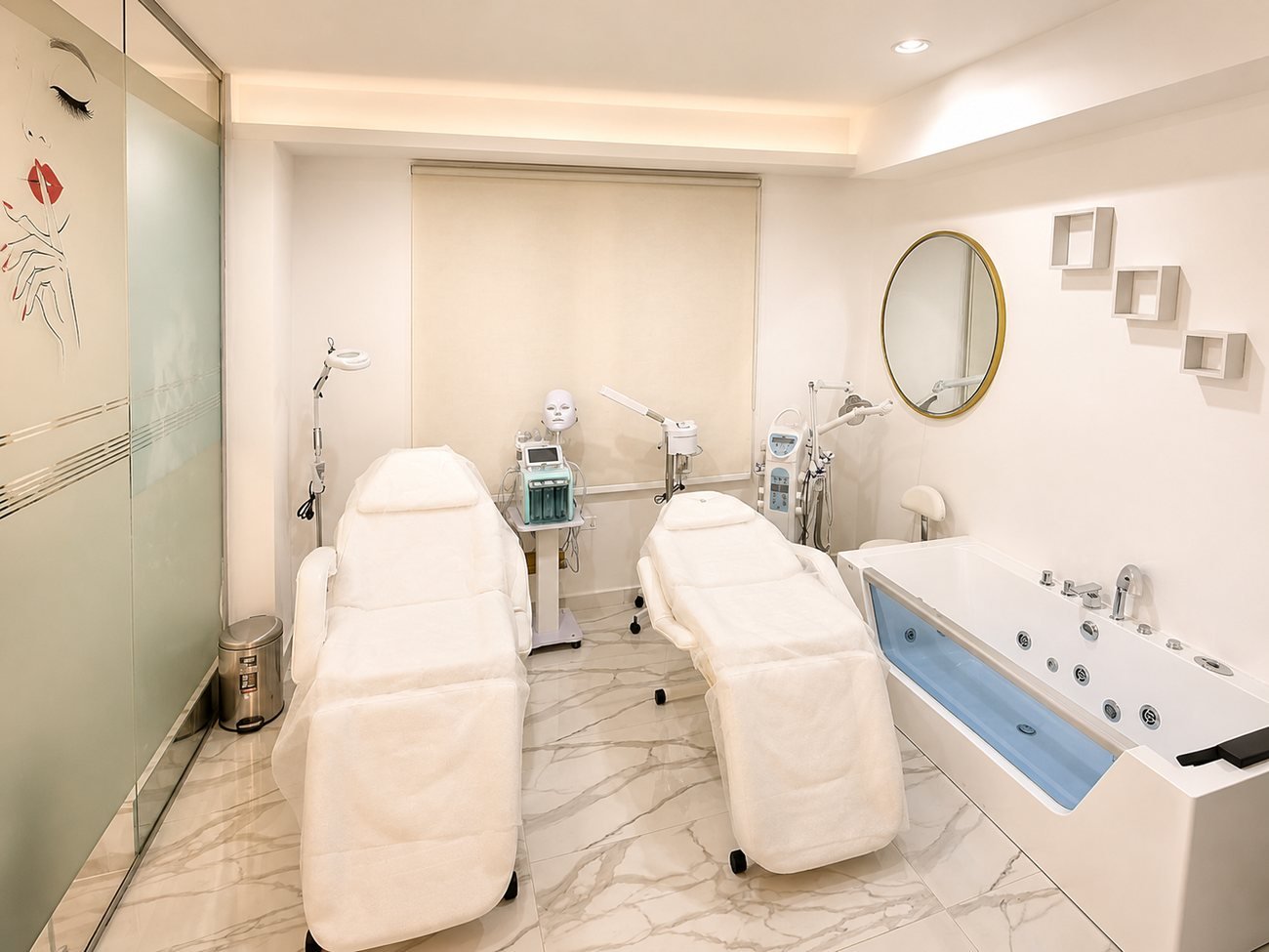 Green Velvet Ladies Salon interior, Abu Dhabi